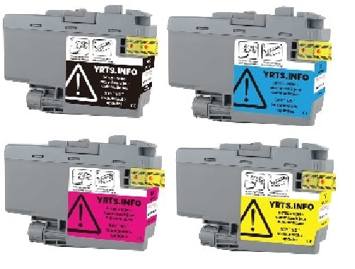 Pack combo compatible d'encre de qualité supérieure Brother LC404 BK/C/M/Y - 4 cartouches