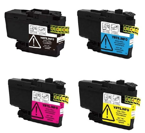 Pack combo compatible d'encre de qualité supérieure Brother LC406XL BK/C/M/Y - 4 cartouches