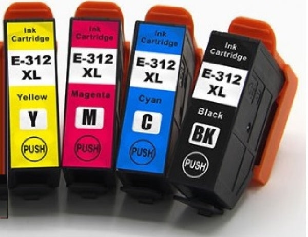 Compatible Epson T312XL BK-C-M-Y New PREMIUM ink Ink Cartridges Combo Pack - 4 Cartridges