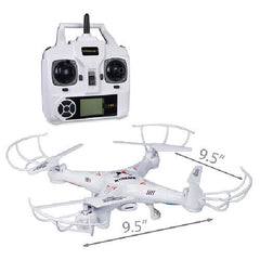 Xtreme FLYER Aerial Quad Copter with HD Built-In Recording Camera - 100M Flying Range - White