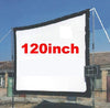 120 in. - 16:9 - Portable Canvas Fabric Projection Screen - Foldable - White with Black Contour - Viewing Area = 2656mm x 1494mm ( 104.5in x 58.8in), Projection Screens & Material, Various - TiGuyCo Plus