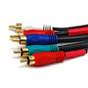 12 ft. 5-RCA Component Video/Audio Coaxial Cable (RG-59 U) - Black, Audio/Video Cables, TechCraft - TiGuyCo Plus