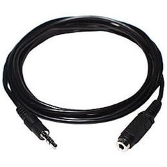 12 ft. TechCraft Premium 3.5mm Male-Female Stereo Extension Cable - Black