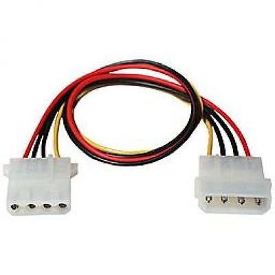 TechCraft 12" Internal Molex (LP4) Power Extension Cable, Power Cables & Connectors, TechCraft - TiGuyCo Plus