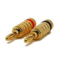 Speaker Banana Plugs - High-Quality Copper - Closed Screw Type - 1 Pair