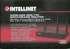 Intellinet Wireless 802.11n Broadband Router 300 Mbps Wireless 802.11n Draft 2.0