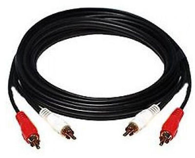50 ft. TechCraft 2-RCA Plug M/M Stereo Audio Cable - Black, Audio Cables & Interconnects, TechCraft - TiGuyCo Plus