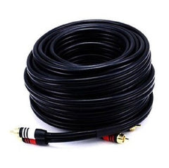 50 ft. 2-RCA Plug M/M Premium Cable - 22AWG - Black