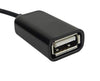 USB OTG Adapter Cable for Samsung Galaxy Tab 7.0, 7.7, 8.9, 10.1 - Black