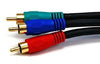 15 ft. 3-RCA Component Video Coaxial  Cable - (RG-59/U) - 22AWG - Black, Video Cables & Interconnects, n/a - TiGuyCo Plus