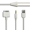 USB 3.5mm AUX Audio Data Charger Cable for iPhone / iPod / iPad
