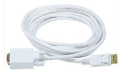 10 ft. 28AWG DisplayPort to VGA Cable - White