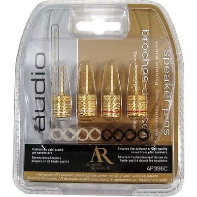 Acoustic Research High-Grade Gold Plated Speaker Pin Connectors - Screw Type - P, Audio Cables & Interconnects, Acoustic Research - TiGuyCo Plus