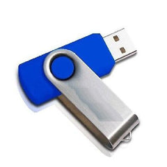 8GB Portable Flash Drive - USB 2.0 - Blue
