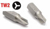 1/4" Tri-Wing Screwdriver Bits Set - TW1, TW2, TW3, TW4 Bits (4 Bits - 1 Each Size) - 25mm x 6.35mm - Alloy Steel -