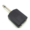 Adaptateur de prise jack audio stéréo 6,35 mm (1/4") Convertisseur répartiteur en Y double jack stéréo mono mâle vers femelle 6,35 mm (1/4") - Noir