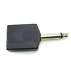 Adaptateur de prise jack audio stéréo 6,35 mm (1/4") Convertisseur répartiteur en Y double jack stéréo mono mâle vers femelle 6,35 mm (1/4") - Noir