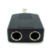 Adaptateur de prise jack audio stéréo 6,35 mm (1/4") Convertisseur répartiteur en Y double jack stéréo mono mâle vers femelle 6,35 mm (1/4") - Noir