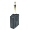Adaptateur de prise jack audio stéréo 6,35 mm (1/4") Convertisseur répartiteur en Y double jack stéréo mono mâle vers femelle 6,35 mm (1/4") - Noir