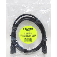 6 ft. High Speed HDMI Cable with Ethernet 1.4c - Male/Male - Black