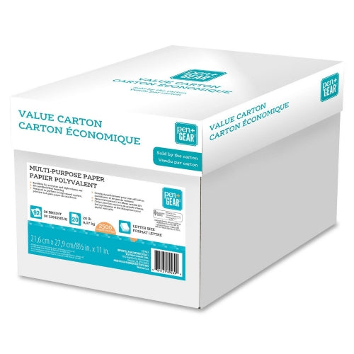8.5" x 11" PEN+GEAR Multi-Purpose Paper - 2500 Sheets / 1 Box
