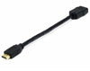 8 in. 28AWG High Speed HDMI Port Saver Cable - Male to Female With Ethernet - Black, Audio/Video Cables, TGCP - TiGuyCo Plus