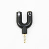 BlueDiamond 3.5mm Audio + Mic Headset Splitter - Black