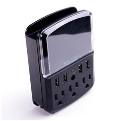 BlueDiamond Defend Space Saver + Charge, 540J, 3 Outlets, 4 Ultra Quick-Charge USB Ports - Black - 36481