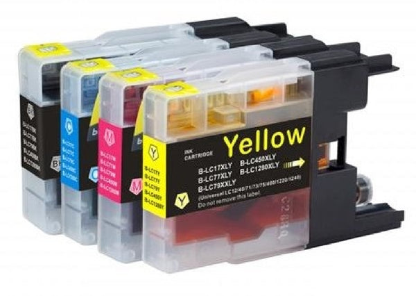 Pack combo d'encre premium compatible Brother LC79XL noir/cyan/magenta/jaune - 4 cartouches