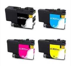 Compatible with Brother LC3037XXL Compatible Combo Pack BK/C/M/Y Premium Ink - 4 Cartridges - LC3037CPK