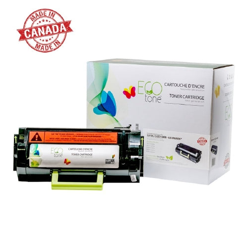 Compatible with Lexmark 521H / 52D1H00 Black - ECOtone Rem. Toner Cartridge - 25K