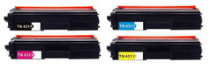Compatible with Brother TN-431 BK/C/M/Y - ECOtone Rem. Toner - 4 Cartridges Combo Pack - 3K-1.8K/ea