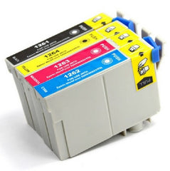 Compatible with Epson T126 (BK-C-M-Y) - PREMIUM ink Compatible Combo Pack Ink Cartridges - 4 Cartridges