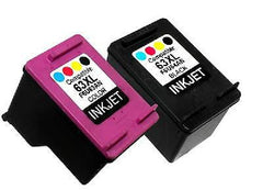 Compatible with HP 63XL Black and HP 63XL Tri-Color - ECOink Rem. Ink Cartridge Combo Pack