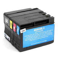 Compatible with HP 932XL and HP 933XL - Rem. Ink Cartridges Combo 932XL BK + 933XL C-M-Y - High Yield - HP932XL 933XL Combo