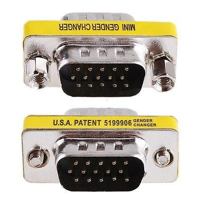 DB15 - HD 15-Pin VGA / SVGA Gender Changer Adapter M-M, Monitor/AV Cables & Adapters, n/a - TiGuyCo Plus