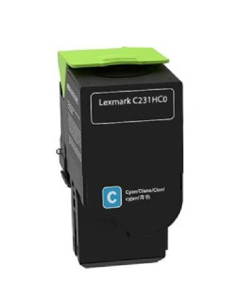 Compatible with Lexmark C231HC0 Cyan Remanufactured Toner Cartridge High Yield - Brown Box