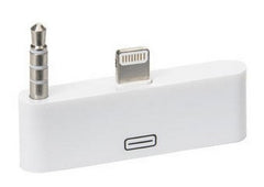 Lightning to 30-Pin 3.5mm Audio Dock Adapter Support IOS7, White