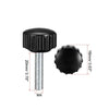 M4 x 20mm Male Thread Knurled Clamping Knobs Grip Thumb Screw on Type - Black