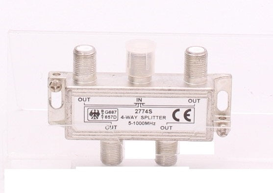PCT 4-way RF Splitter, CATV Signal Distribution - SP4HQ, TV Antenna, PCT - TiGuyCo Plus