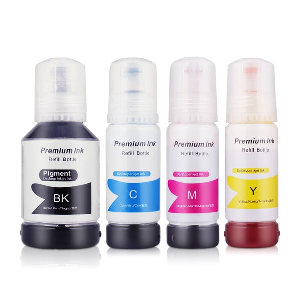 Compatible with Epson T502XL BK/C/M/Y - PREMIUM ink Compatible Ink Bottles Combo - 4 Refill Bottles
