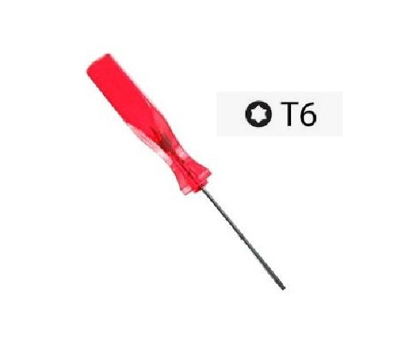 Torx T6 Ergonomic Handle Opening Screwdriver Tool - Red