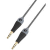 iHome 5 ft. Double Injected Nylon Audio Cable with Enhanced Strain Relief - 3.5mm Male-Male - Black, Audio Cables & Adapters, iHome - TiGuyCo Plus