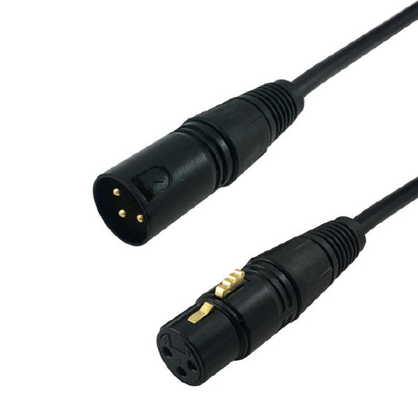 15 ft. - XLR 3-pin Male to XLR 3-pin Female Cable - Black