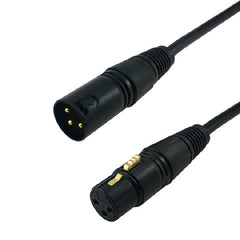 15 ft. - XLR 3-pin Male to XLR 3-pin Female Cable - Black