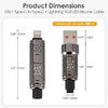 3.3 ft. - 4-in-1 USB + Type-C to Type-C + Lightning Silicone Charging Cable