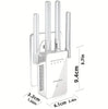 300M WiFi Repeater Extender - Boost Your Home Wi-Fi Signal to Larger Area and Multiple Devices - Easy Setup WiFi Extender & Booster - White