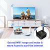 300Mbps Wi-Fi Repeater Signal Amplifier with Ethernet Port 2.4GHz for Home and Outdoor - One WPS Button Connection with Repeater and AP Mode - Black