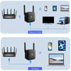 300Mbps Wi-Fi Repeater Signal Amplifier with Ethernet Port 2.4GHz for Home and Outdoor - One WPS Button Connection with Repeater and AP Mode - Black