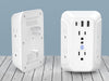 6-Outlet Wall Tap Surge Protector with 3 Fast Charger Ports (2USB-A + 1USB-C) - ETL Listed - White